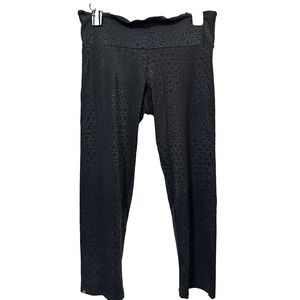 Onzie Hot Yoga Leggings Pilates Women’s Sz S/M Cropped Black Animal Print PGC